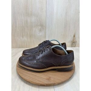 Cole Haan Grand Os Great Jones Brown Leather Wingtip Dress Shoes Mens Size 9